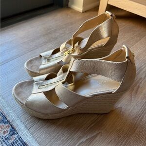 Michael Kors Wedge Sandals “rose gold”